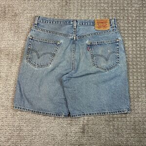 Vintage Levis 550 Relaxed Fit Denim Shorts Mens 34 Light Wash Blue Mexico Cotton